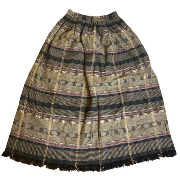 Karen Kane Womens 3-Piece Plaid & Stripe Reversible Top Coat And Skirt Outfit Si - Picture 4 of 6